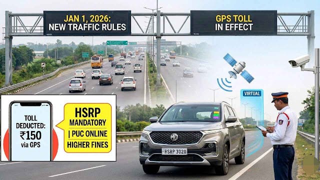 Traffic Rules Changing from Jan 1, 2026 - GPS Tolls, 2 Helmets & New Fines Don